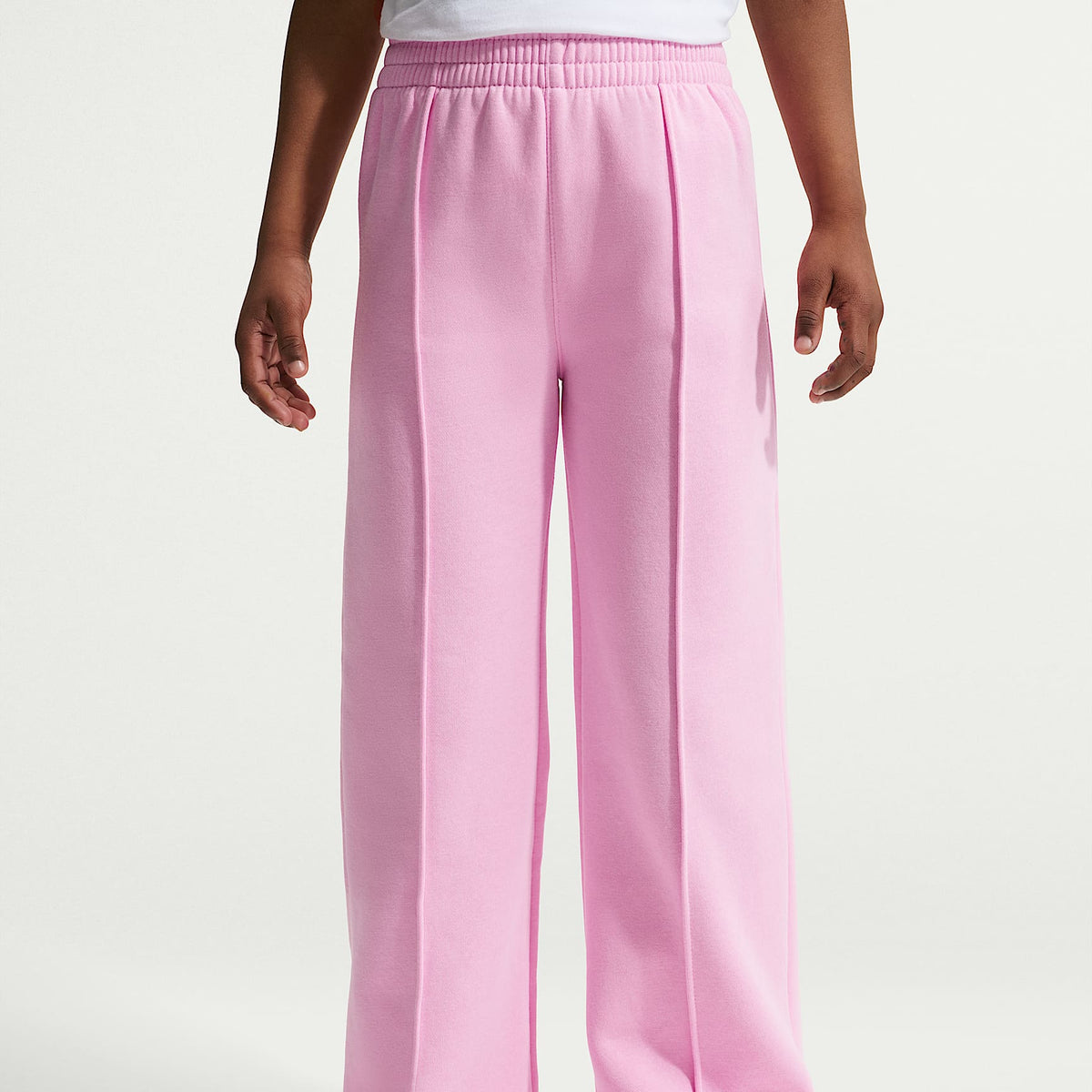 Conjunto de 2 piezas con pants de pierna ancha para niños talla pequeña Nike Retro Remix – Rosa amanecer – vista 4