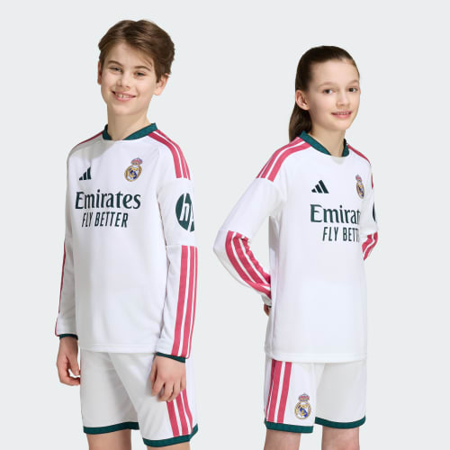 Camiseta adidas Real Madrid 26/27 Home Manga Larga para Niños KC3947