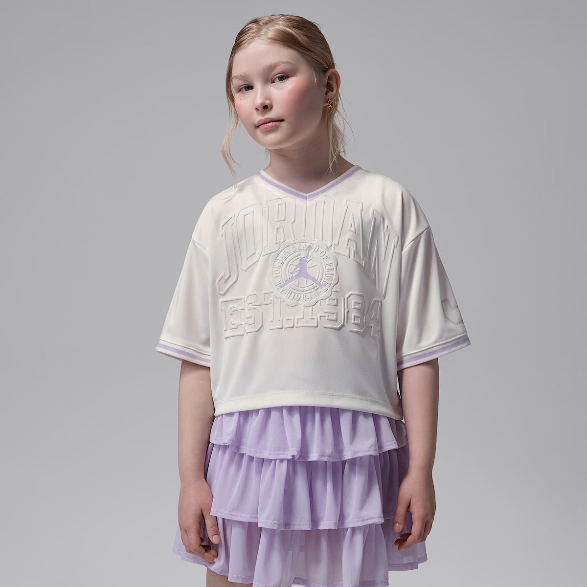 Jersey cropped para niños talla grande Jordan Secret Diary – Vela – vista 1
