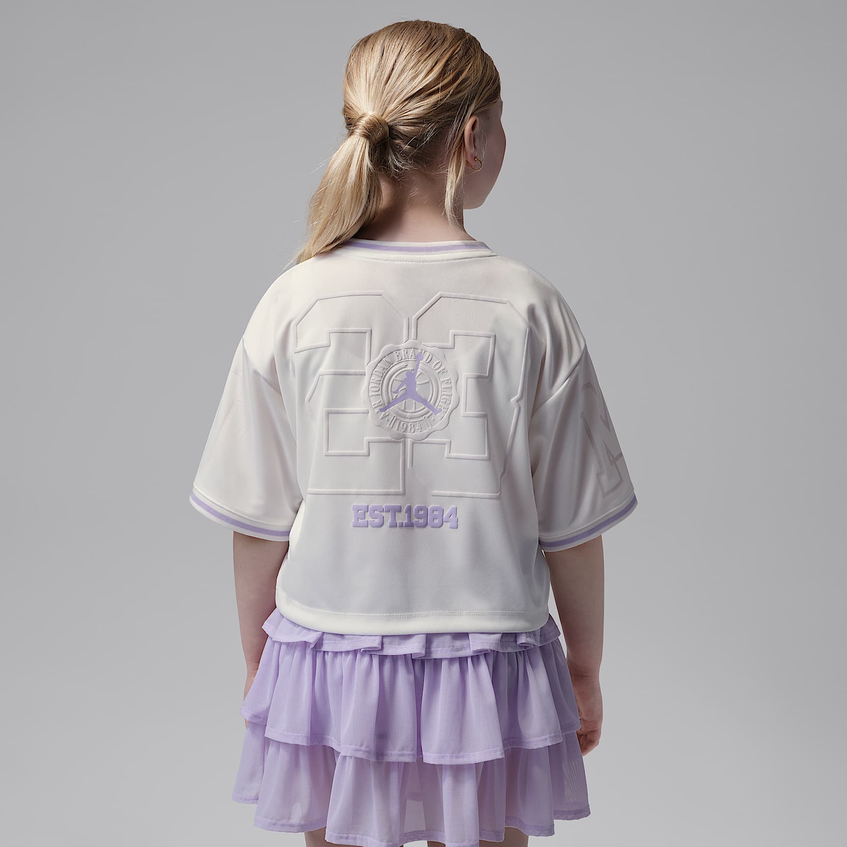 Jersey cropped para niños talla grande Jordan Secret Diary – Vela – vista 2