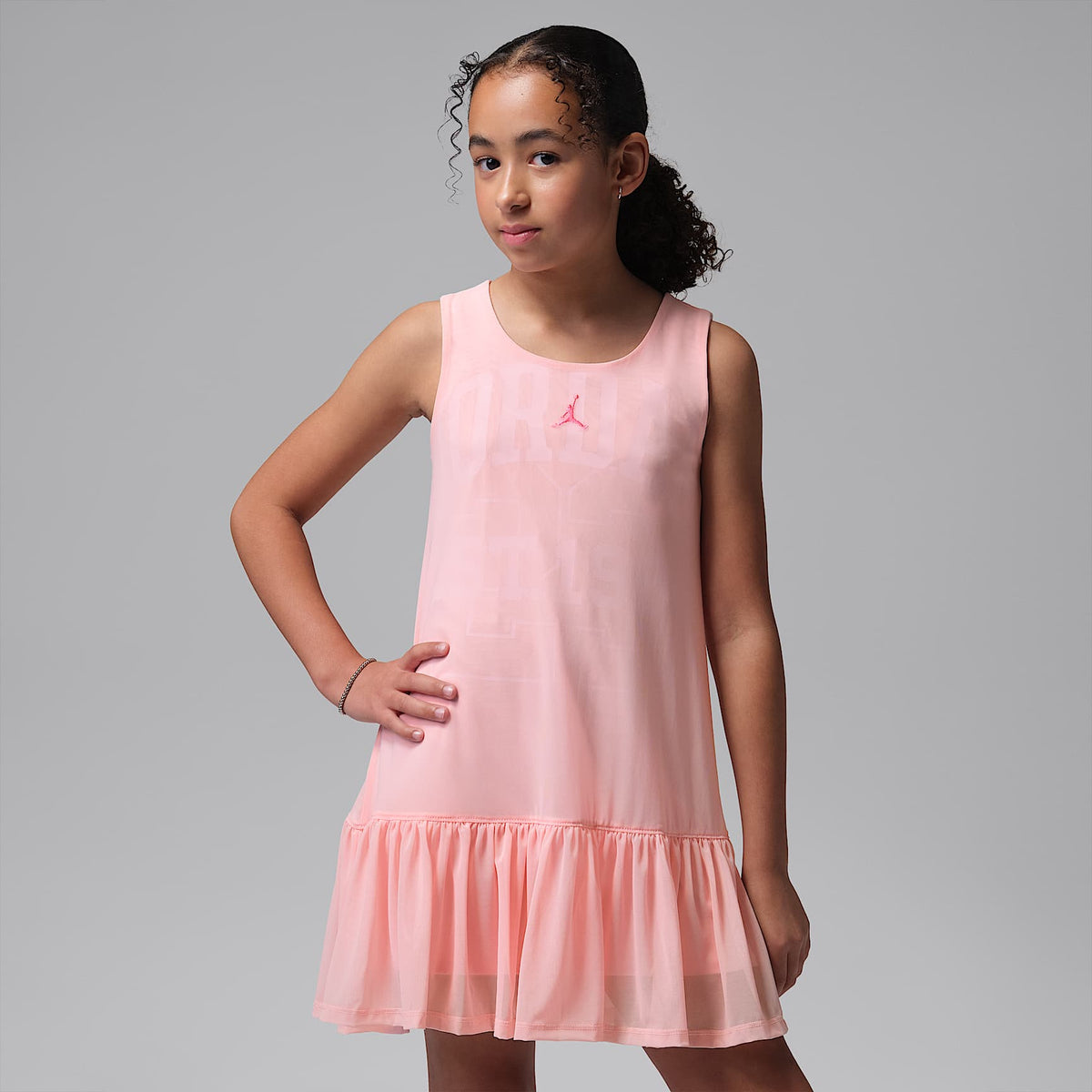 Vestido en capas Dri-FIT para niños talla grande Jordan Secret Diary – Flor rosa – vista 1