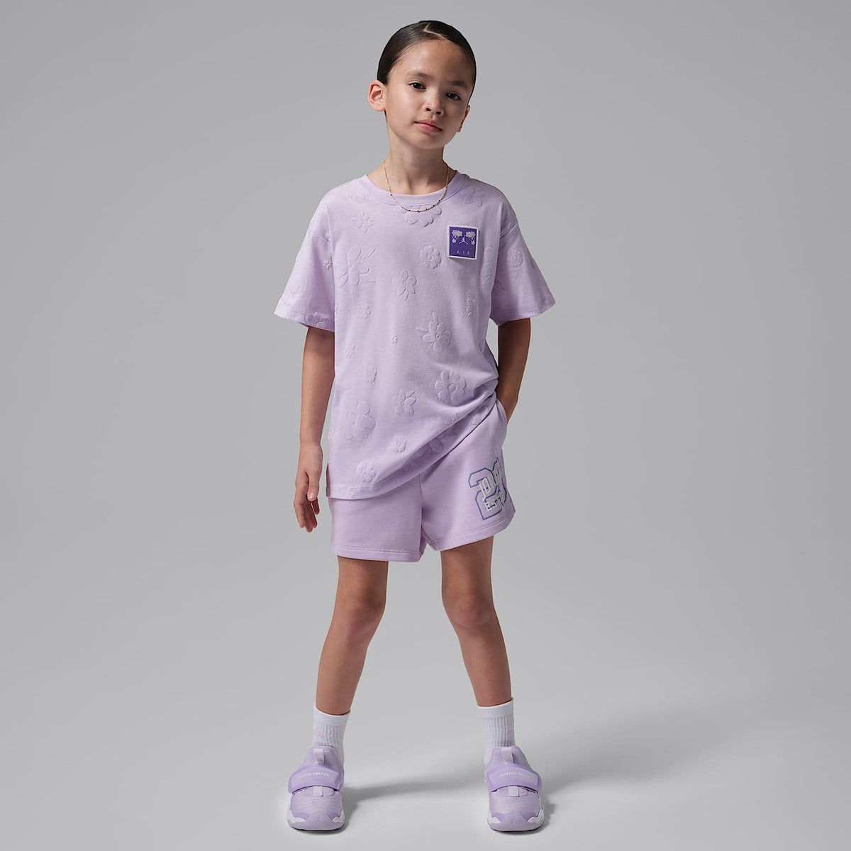 Shorts para niños talla pequeña Jordan Secret Diary – Bruma violeta – vista 5
