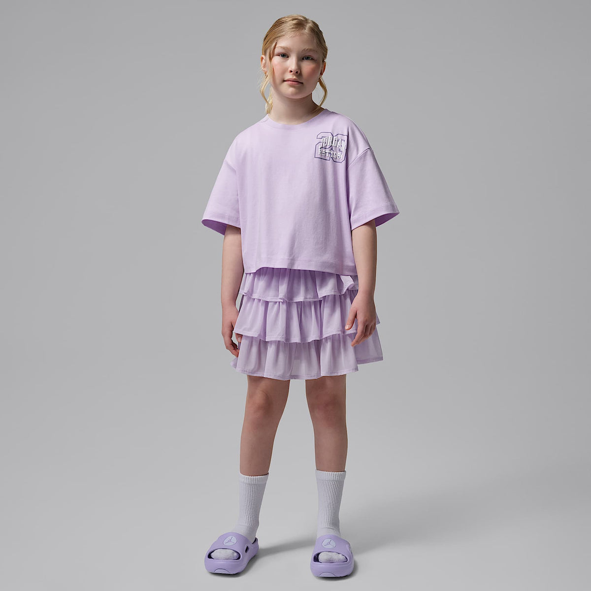Skort de tul para niños talla grande Jordan Secret Diary – Bruma violeta – vista 6