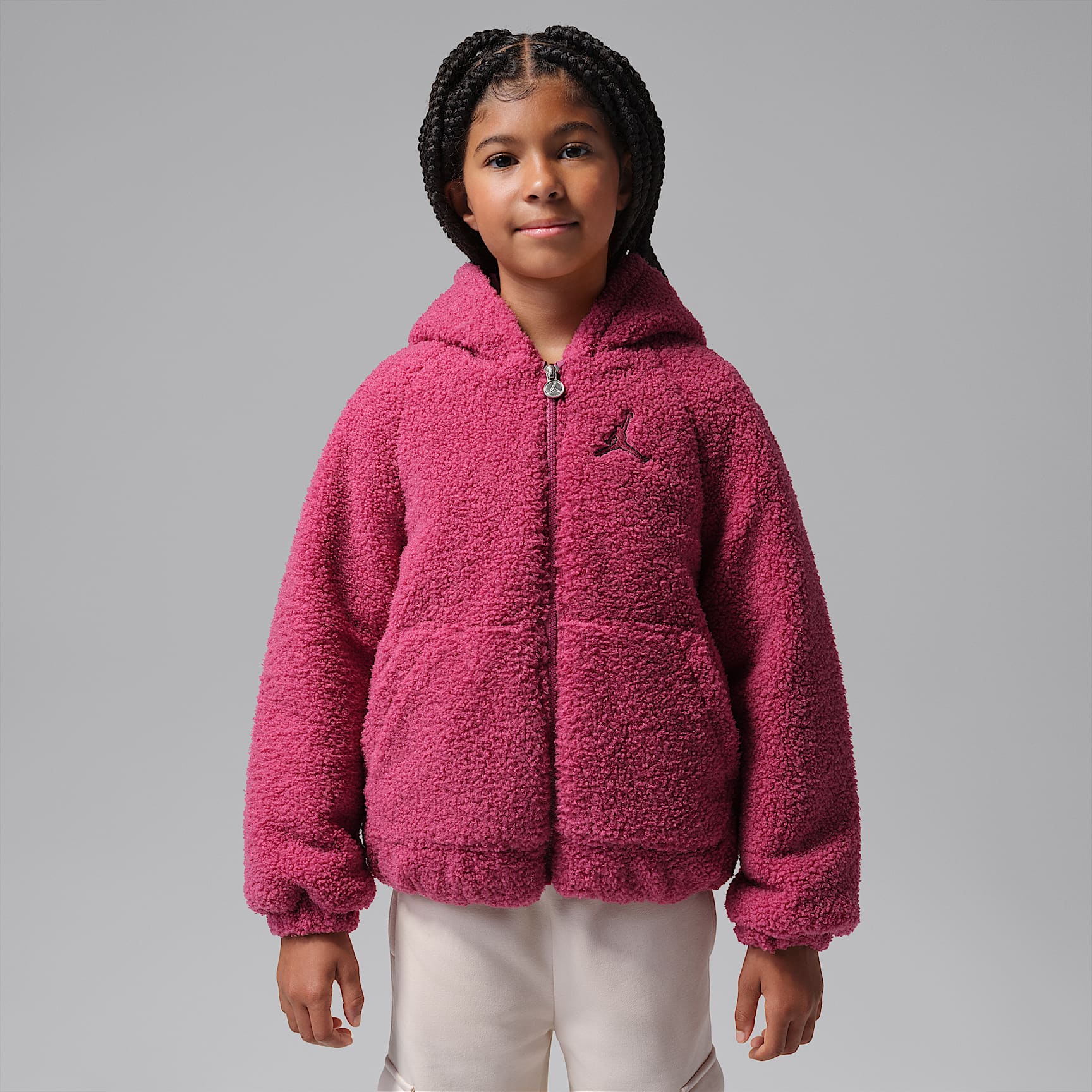 Chamarra gruesa para niños talla grande Jordan – Remolacha dulce – vista 1