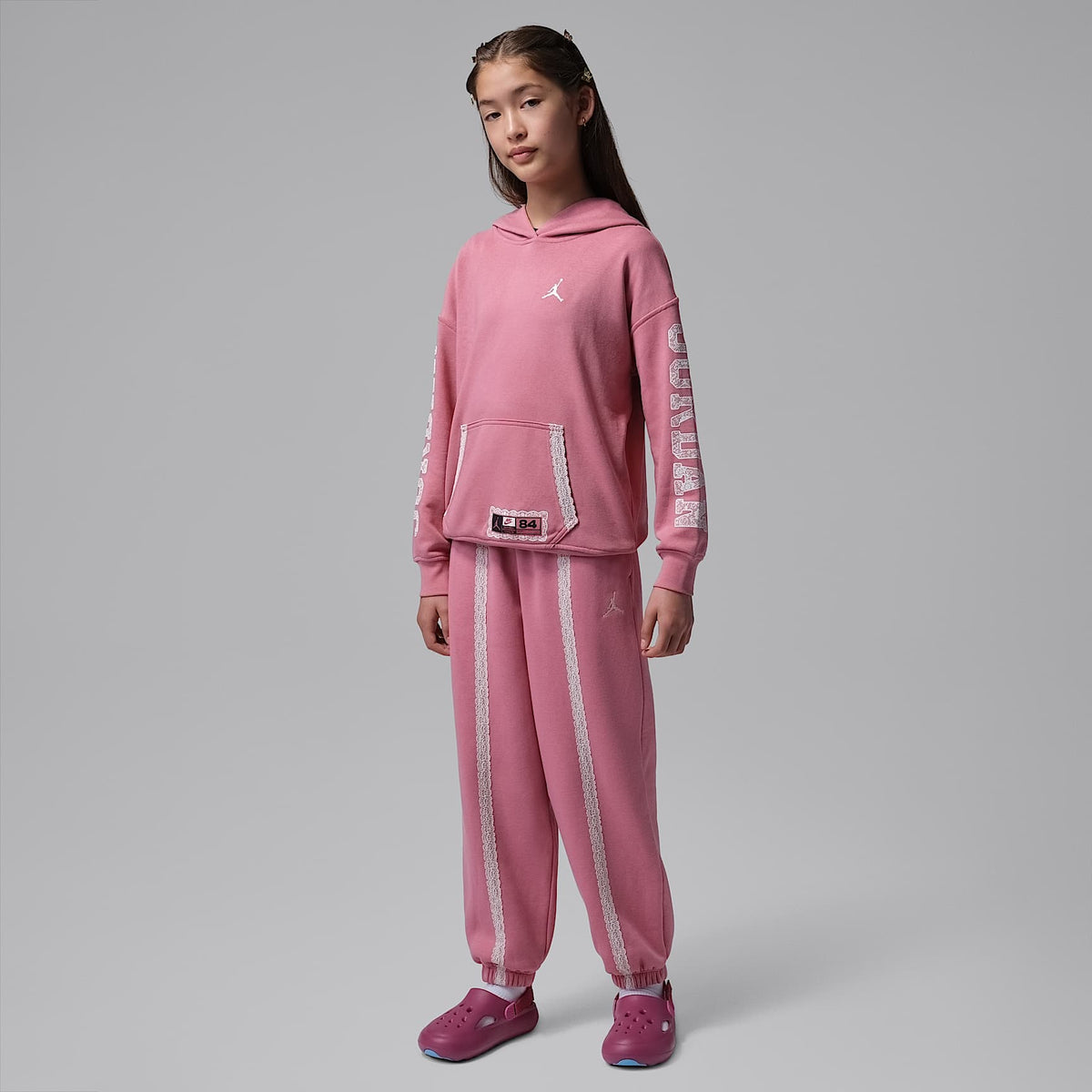 Pants de tejido Fleece para niños talla grande Jordan – Baya del desierto – vista 6
