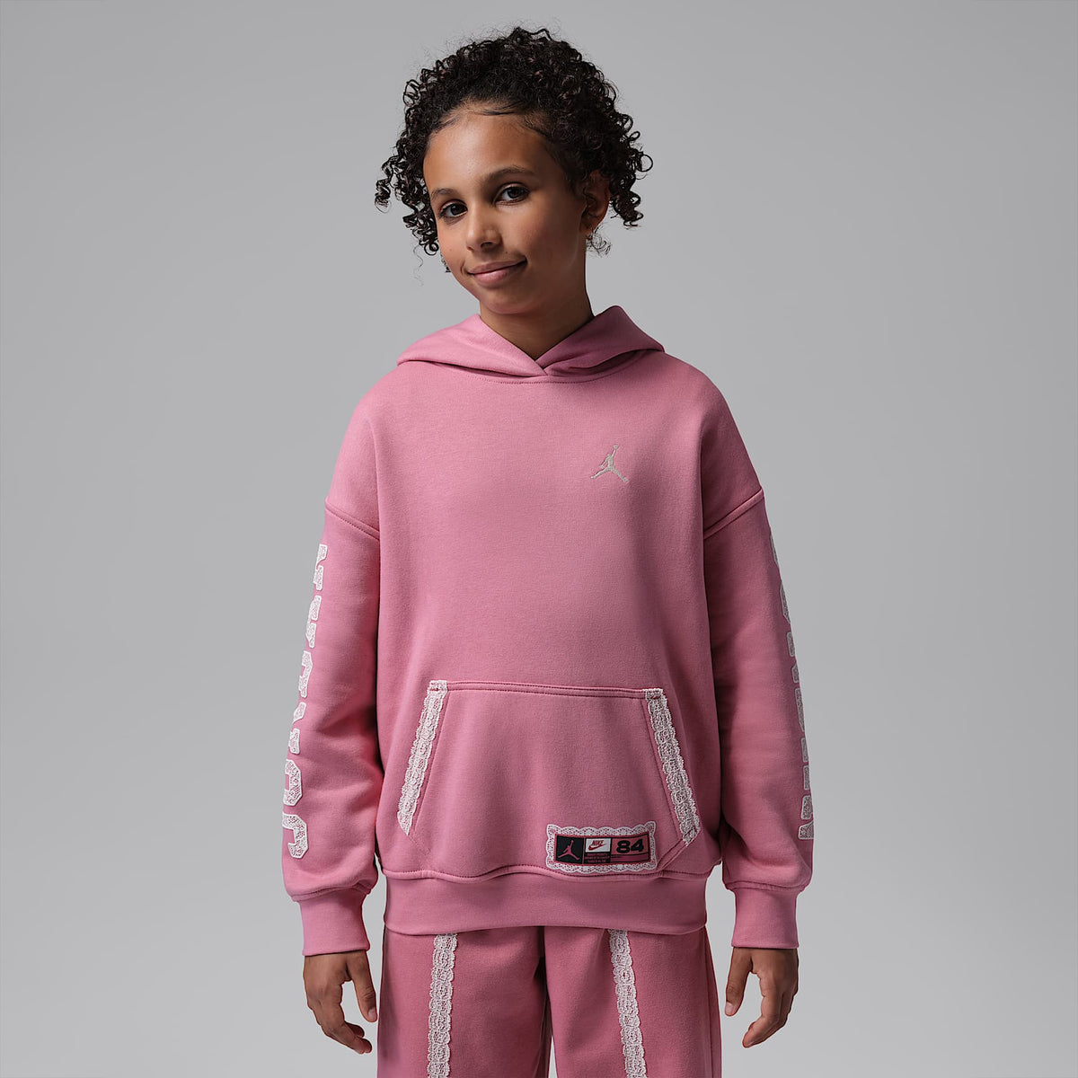 Sudadera con gorro sin cierre para niños talla grande Jordan – Baya del desierto – vista 1