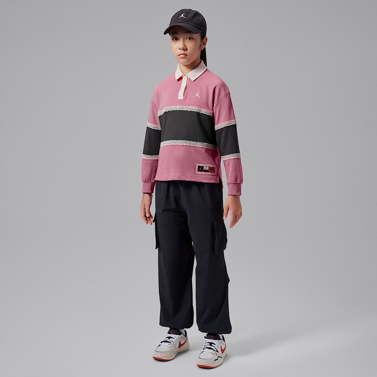 Playera de rugby Dri-FIT para niños talla grande Jordan – Baya del desierto – vista 6