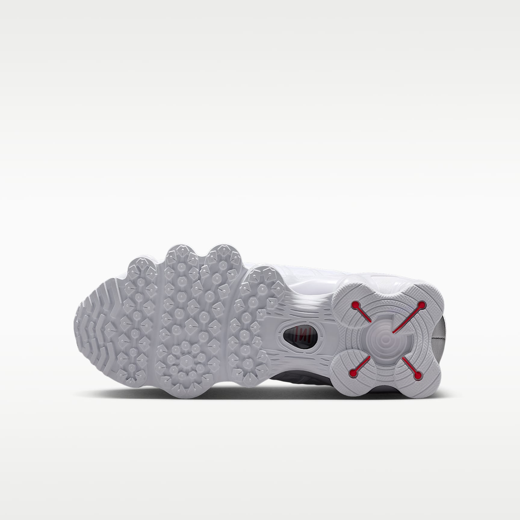 Nike Shox TL – Blanco/Plata metalizado/Naranja máximo/Blanco – vista 2
