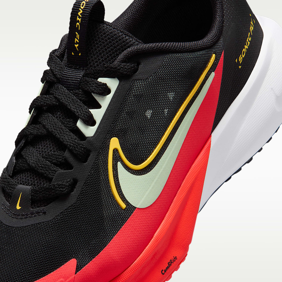 Nike Sonic Fly – Negro/Naranja láser/Carmesí brillante/Tinte volt – vista 7