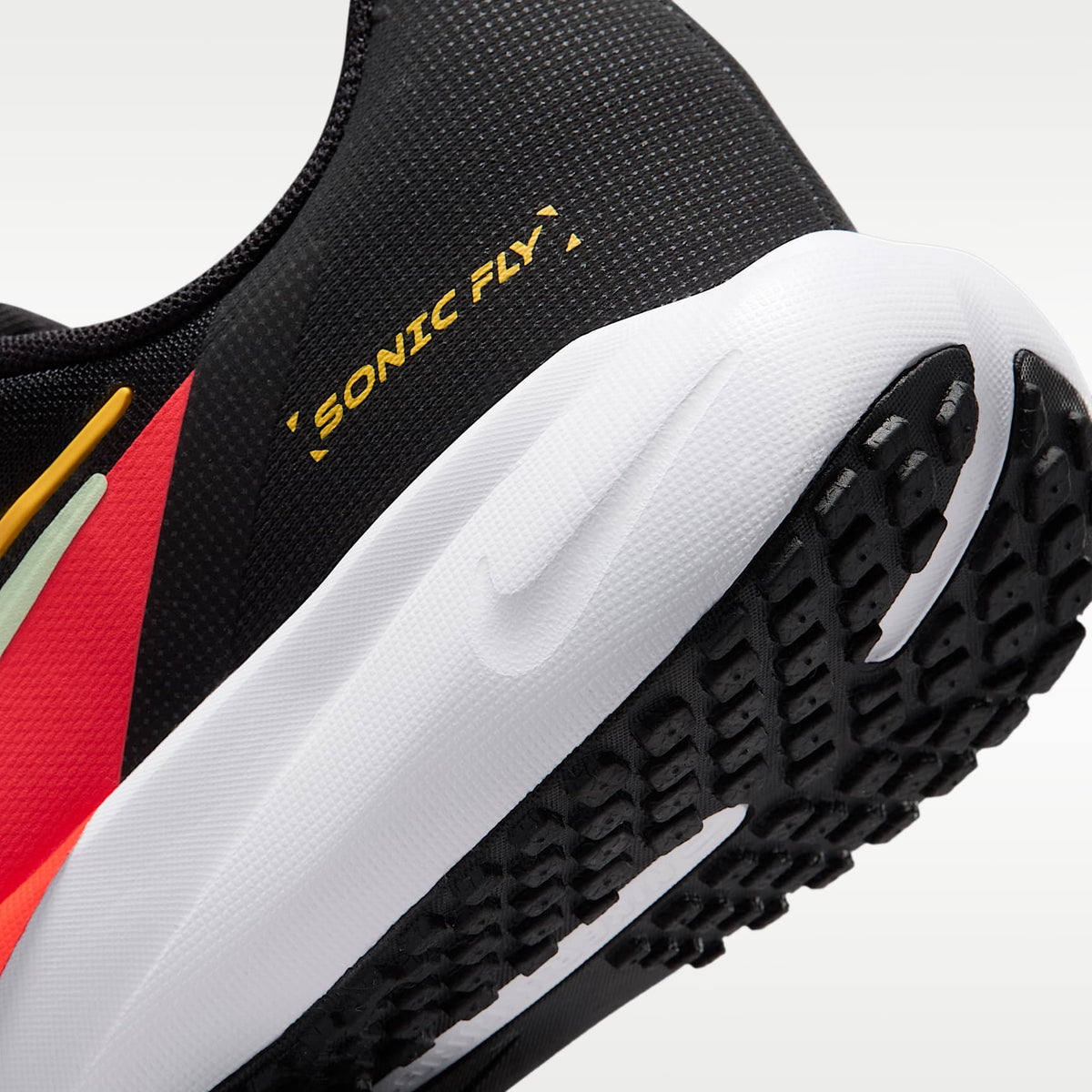 Nike Sonic Fly – Negro/Naranja láser/Carmesí brillante/Tinte volt – vista 8