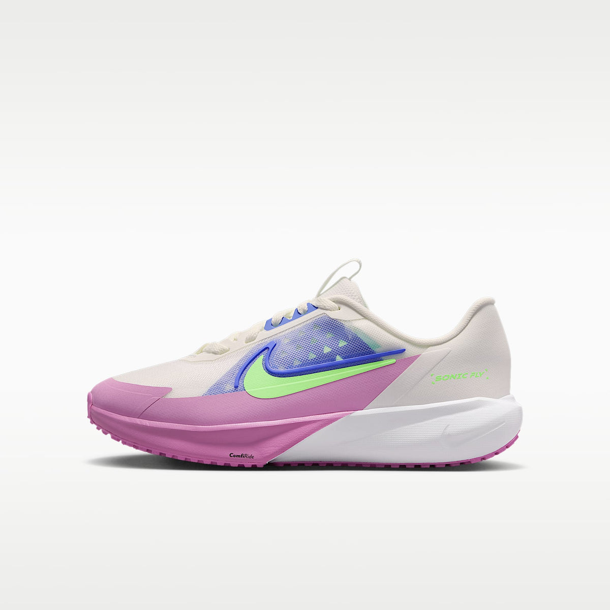 Nike Sonic Fly – Blanco cumbre/Zafiro/Magenta claro/Avalancha lima – vista 1