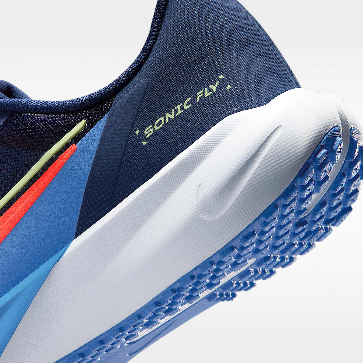 Nike Sonic Fly – Azul marino medianoche/Azul cristal/Tinte azul/Lava cálido – vista 8