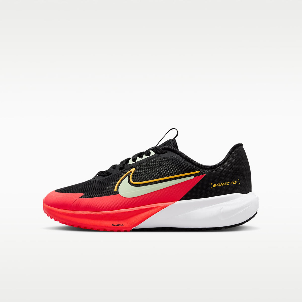 Nike Sonic Fly – Negro/Naranja láser/Carmesí brillante/Tinte volt – vista 1