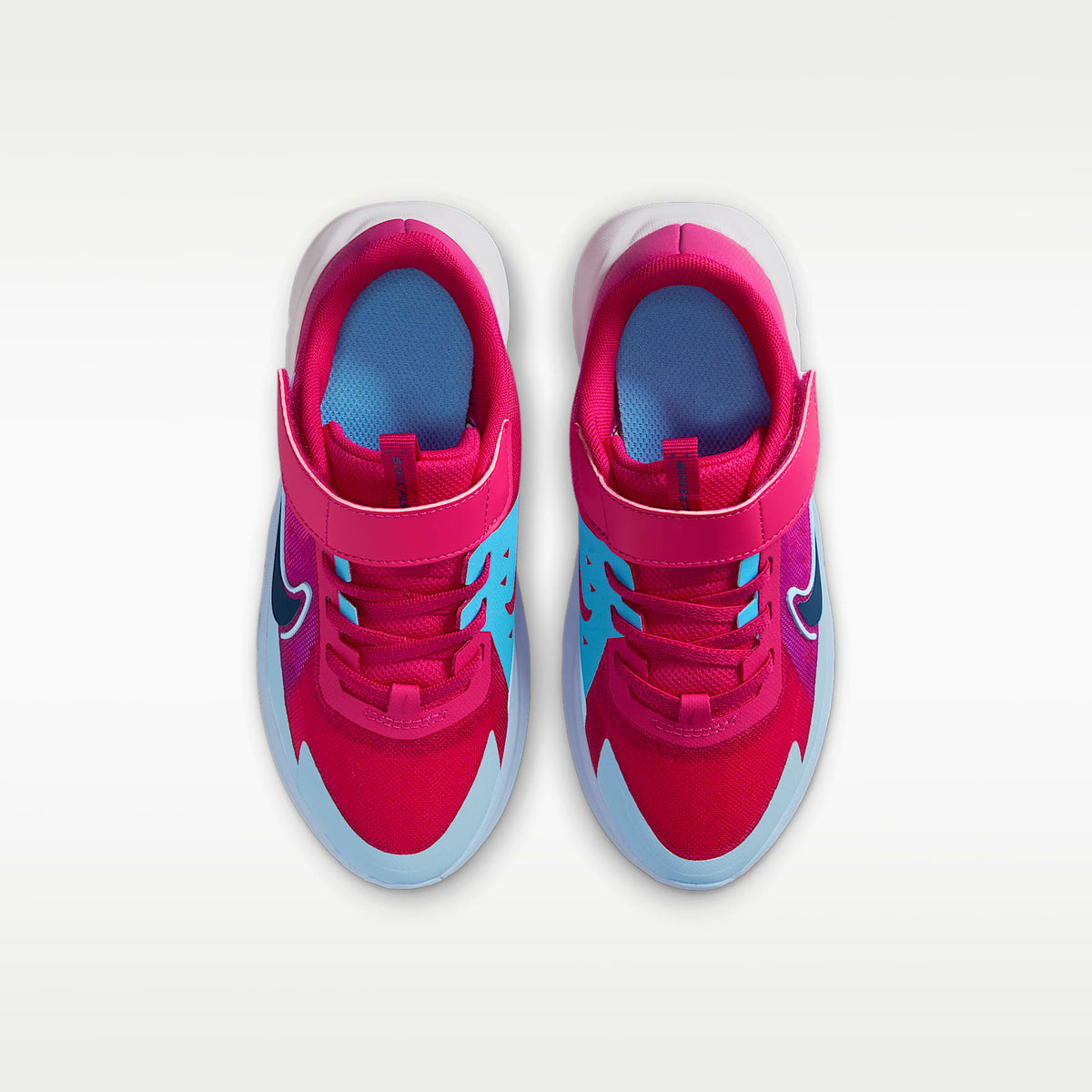 Nike Sonic Fly – Rosa enérgico/Azul universitario/Aluminio/Azul vacío – vista 4