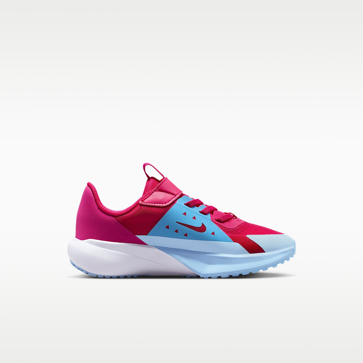 Nike Sonic Fly – Rosa enérgico/Azul universitario/Aluminio/Azul vacío – vista 3