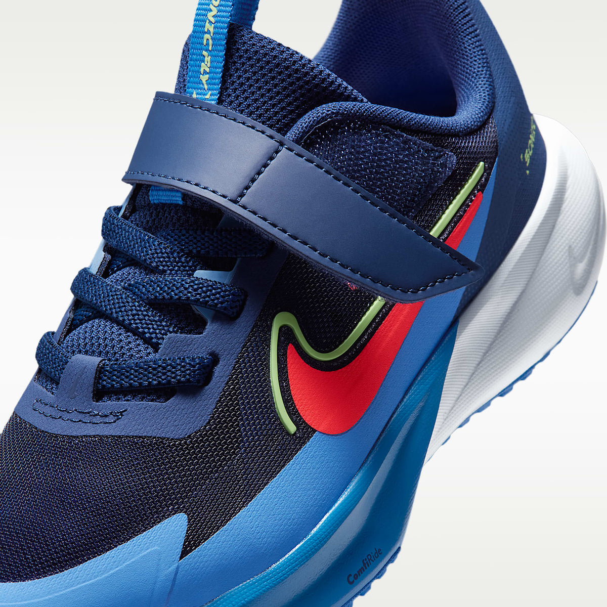 Nike Sonic Fly – Azul marino medianoche/Azul cristal/Tinte azul/Lava cálido – vista 7