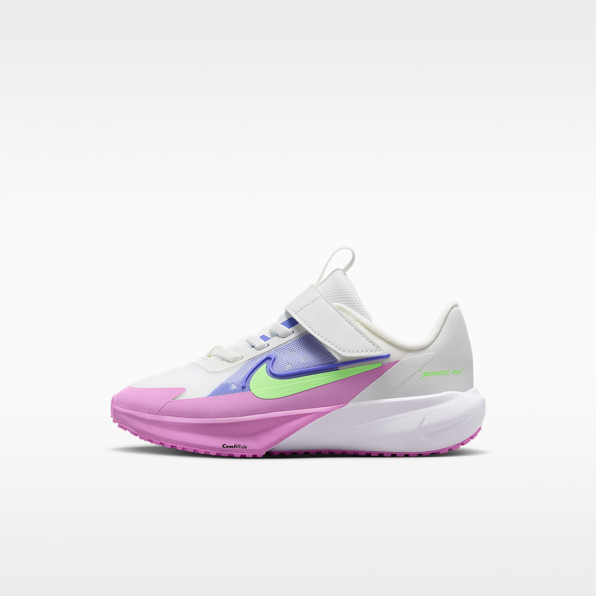 Nike Sonic Fly – Blanco cumbre/Zafiro/Magenta claro/Avalancha lima – vista 1