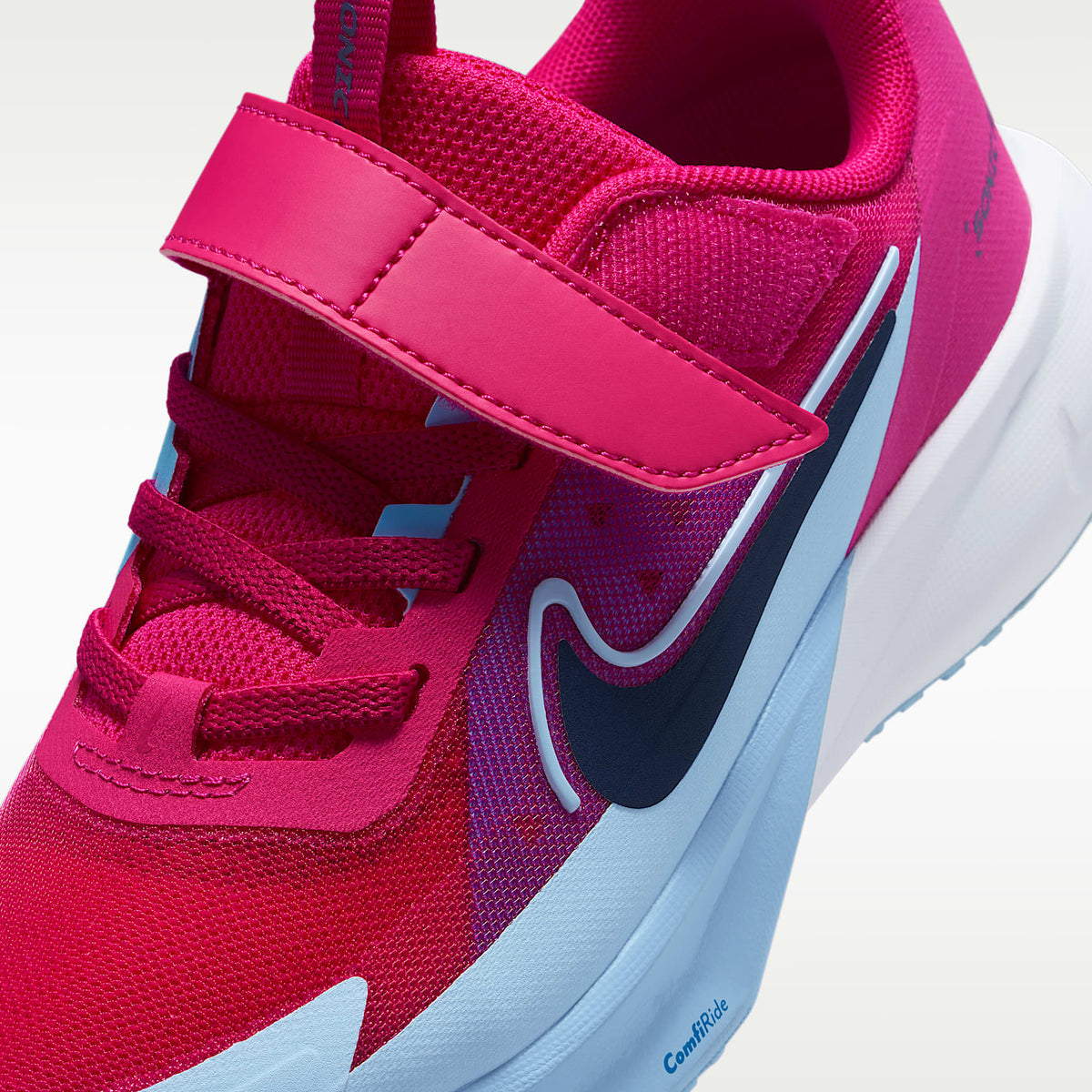Nike Sonic Fly – Rosa enérgico/Azul universitario/Aluminio/Azul vacío – vista 7