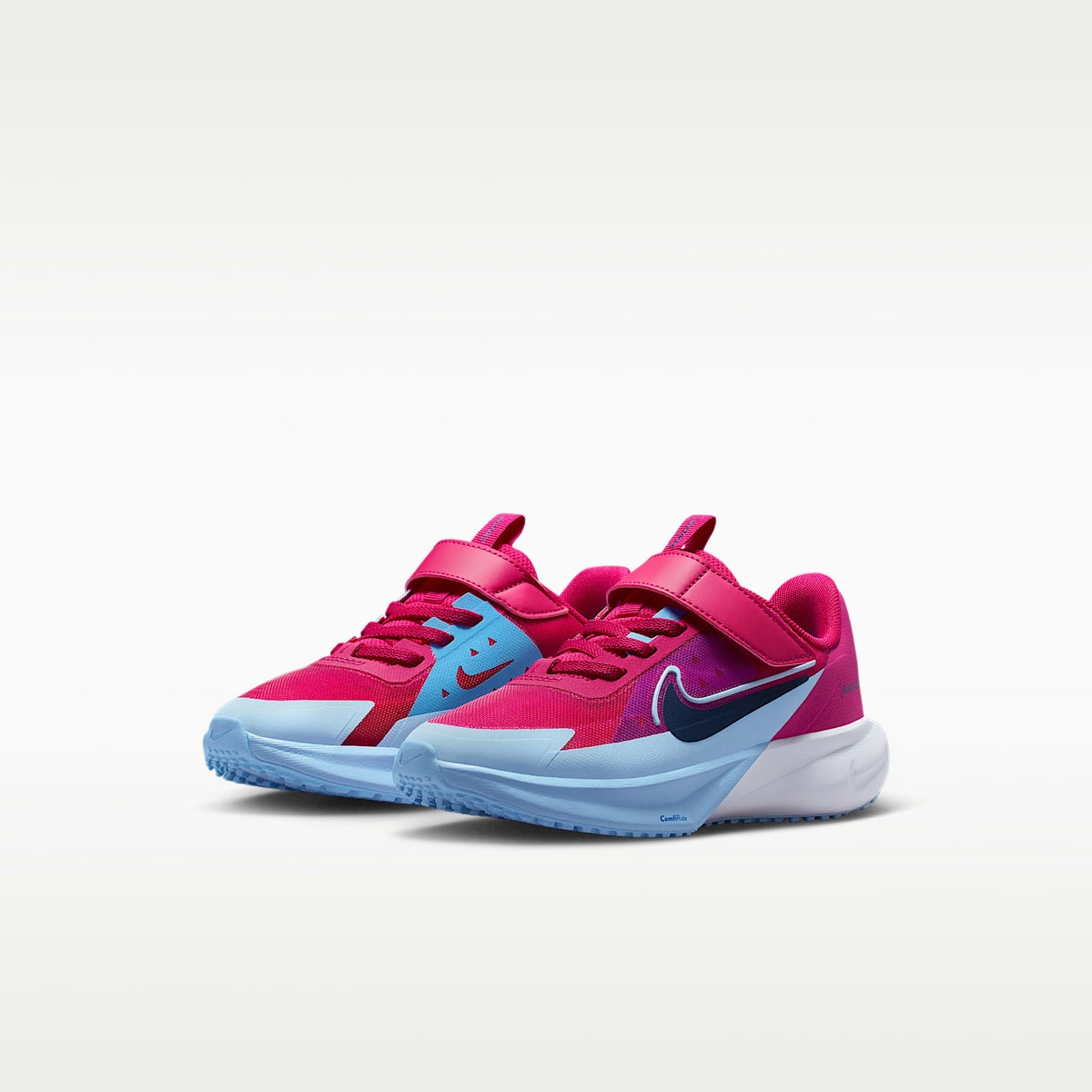 Nike Sonic Fly – Rosa enérgico/Azul universitario/Aluminio/Azul vacío – vista 5
