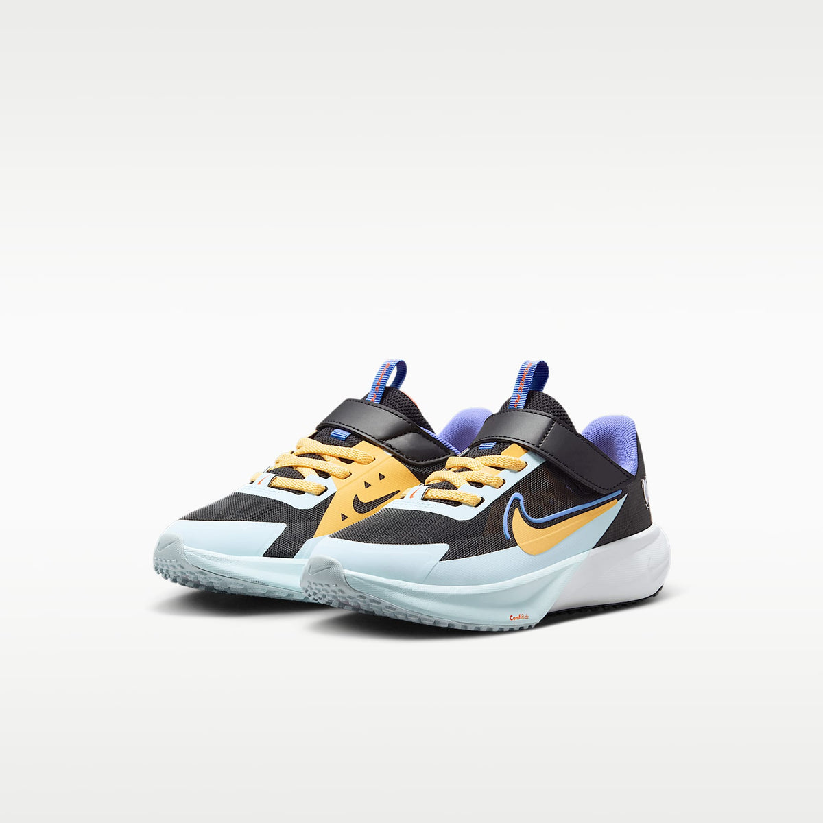 Nike Sonic Fly – Negro/Blanco/Azul glacial/Oro topacio – vista 5