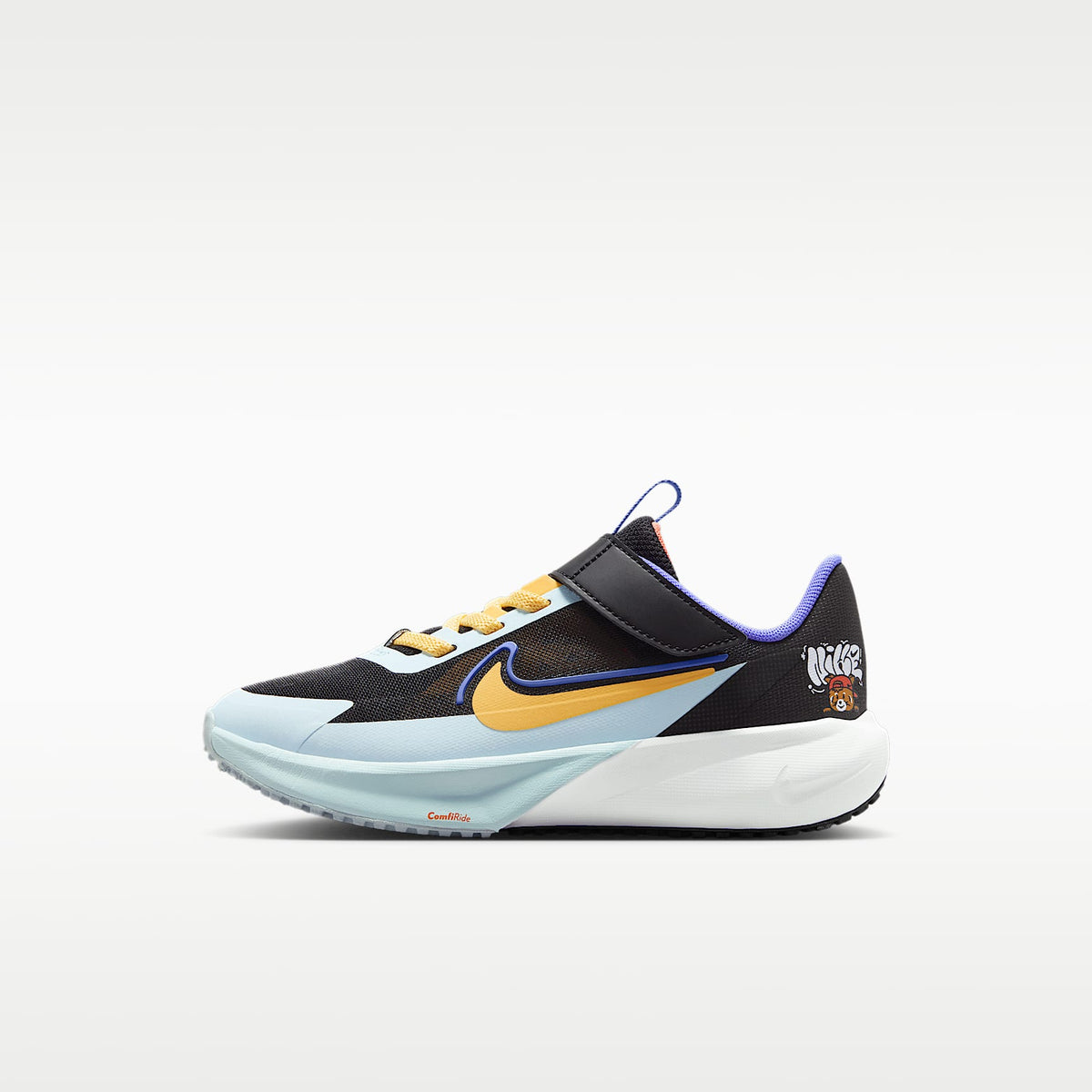 Nike Sonic Fly – Negro/Blanco/Azul glacial/Oro topacio – vista 1