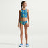 Conjunto de midkini con tirantes cruzados para niña talla grande Nike Swim – Azul cristal – vista 1