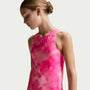 Conjunto de tankini con espalda cruzada para niña talla grande Nike Swim – Rosa resplandor – vista 2