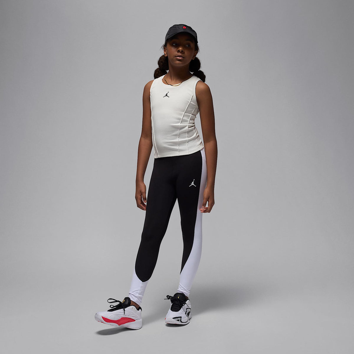 Leggings para niños talla grande Jordan Dri-FIT Sport – Negro/Blanco – vista 5