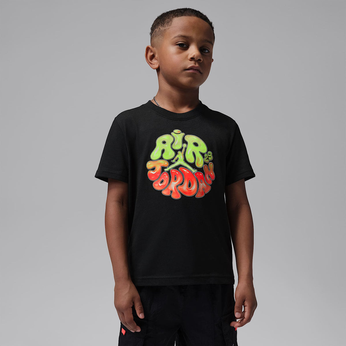 Playera estilo globo para niños talla pequeña Jordan Super Splash – Negro – vista 1