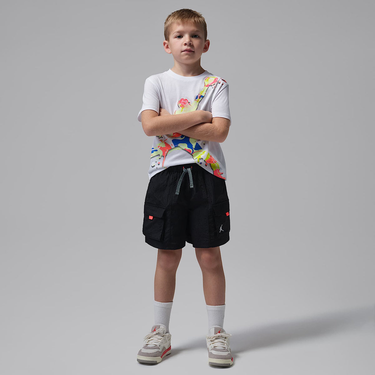 Shorts Tech para niños talla pequeña Jordan Super Splash – Negro – vista 6
