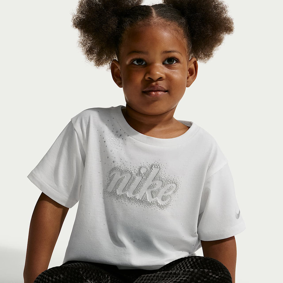 Camiseta Nike Swoosh Sparkle Boxy para Niña