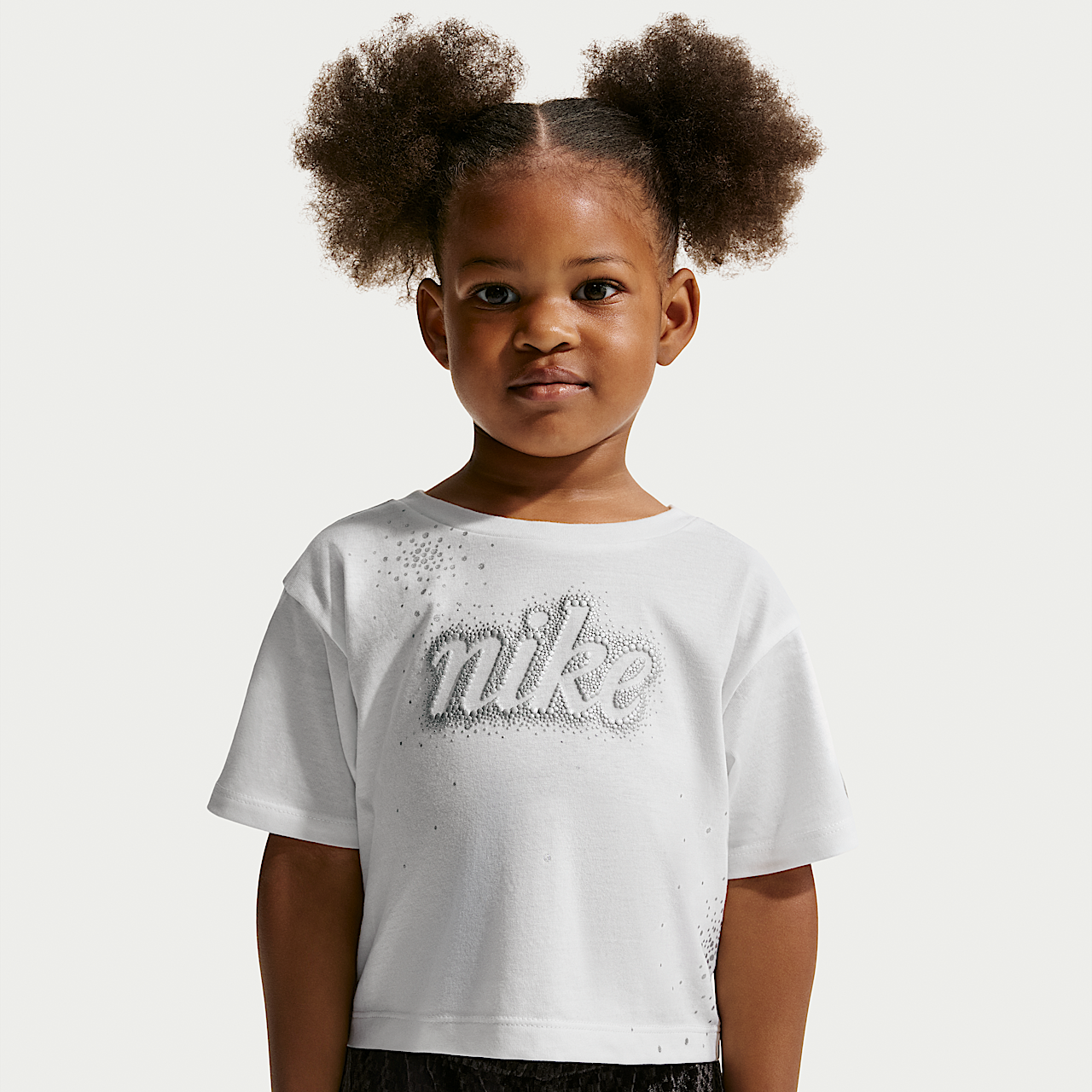 Camiseta Nike Swoosh Sparkle Boxy para Niña
