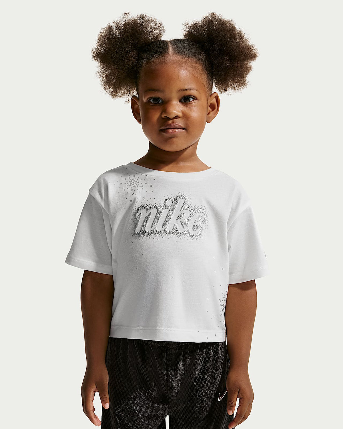 Camiseta Nike Swoosh Sparkle Boxy para Niña