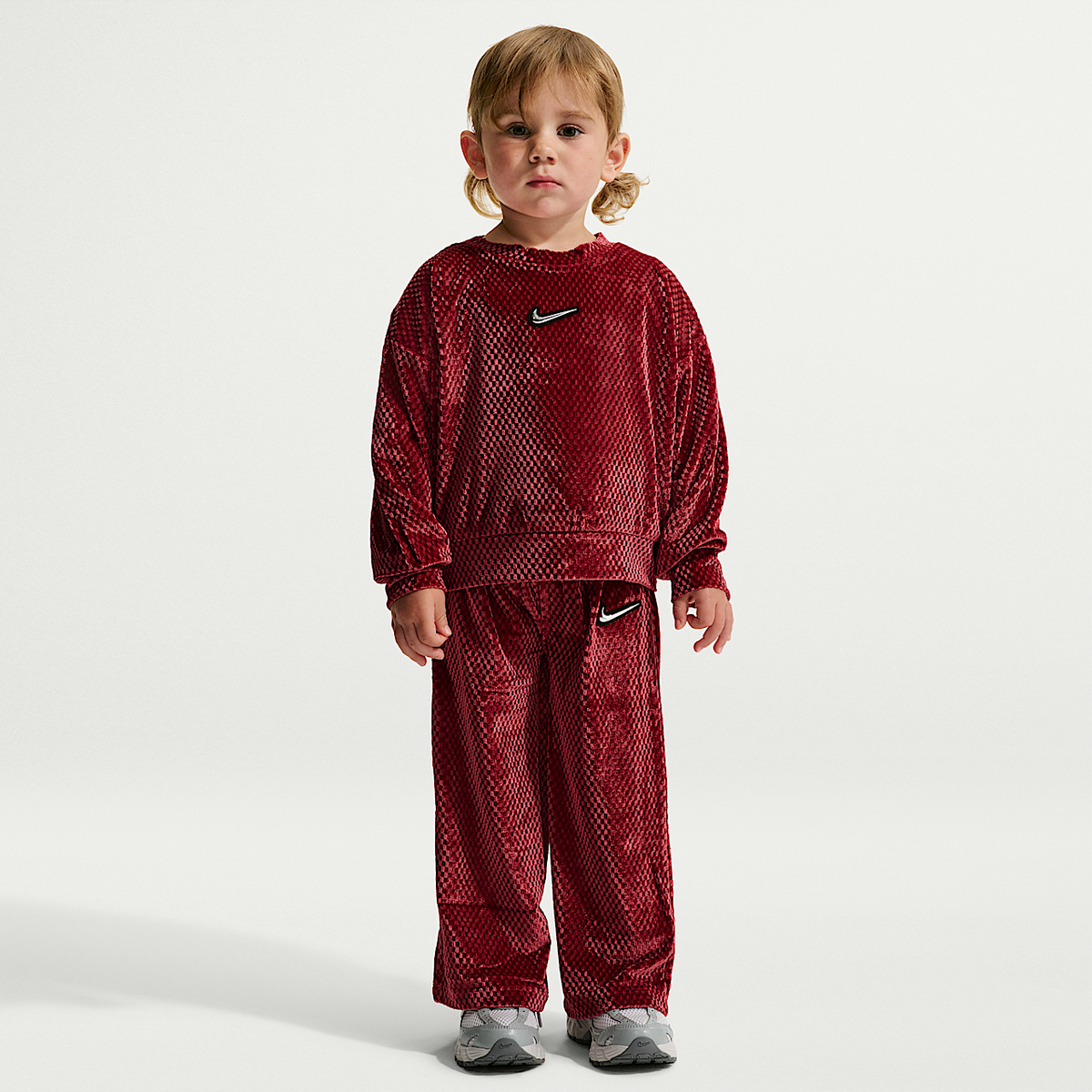 Conjunto Nike Swoosh Sparkle 2-Piece Velvet Pants Set para Niños