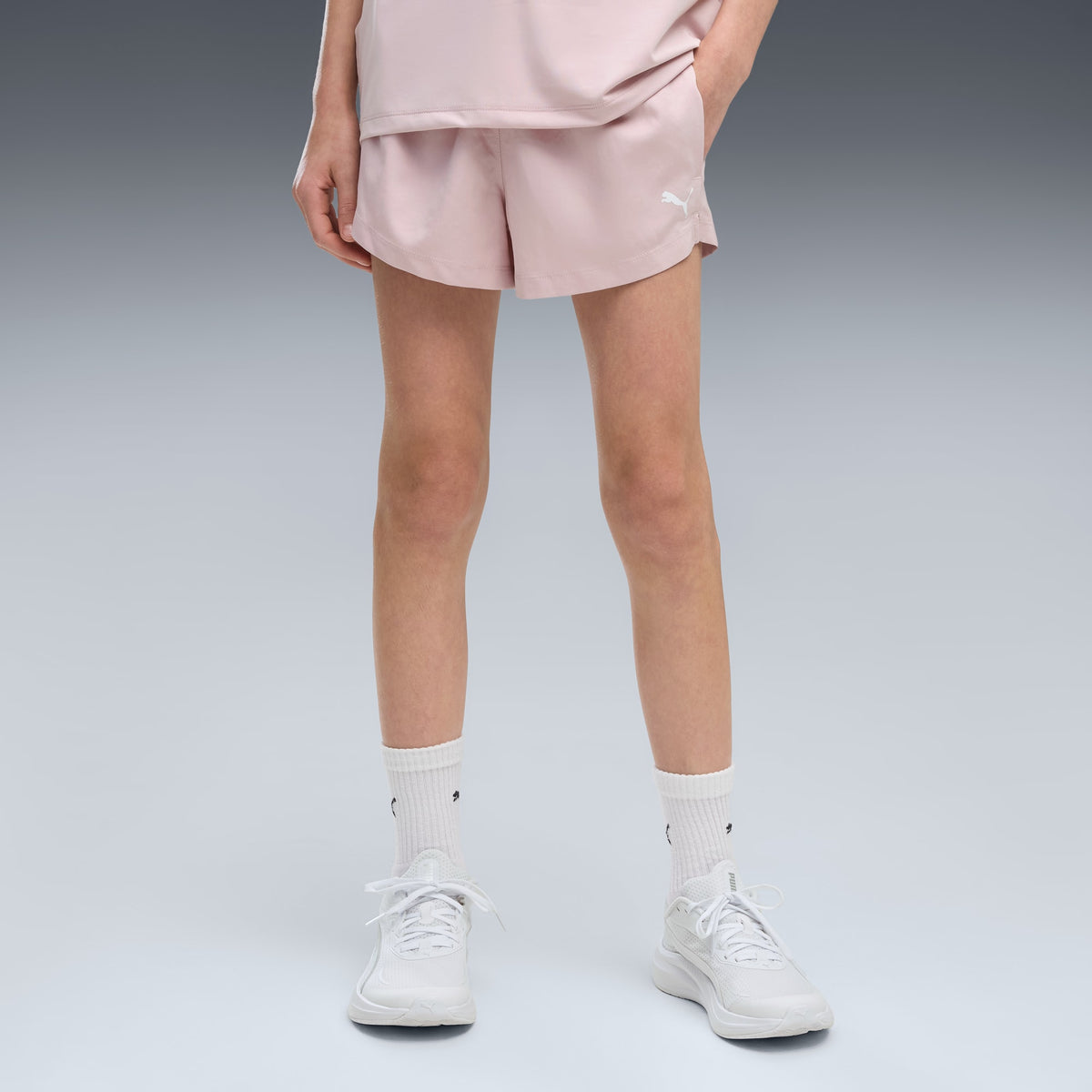 Shorts Train All Day Essentials para adolescentes – Misty Pink – vista 3
