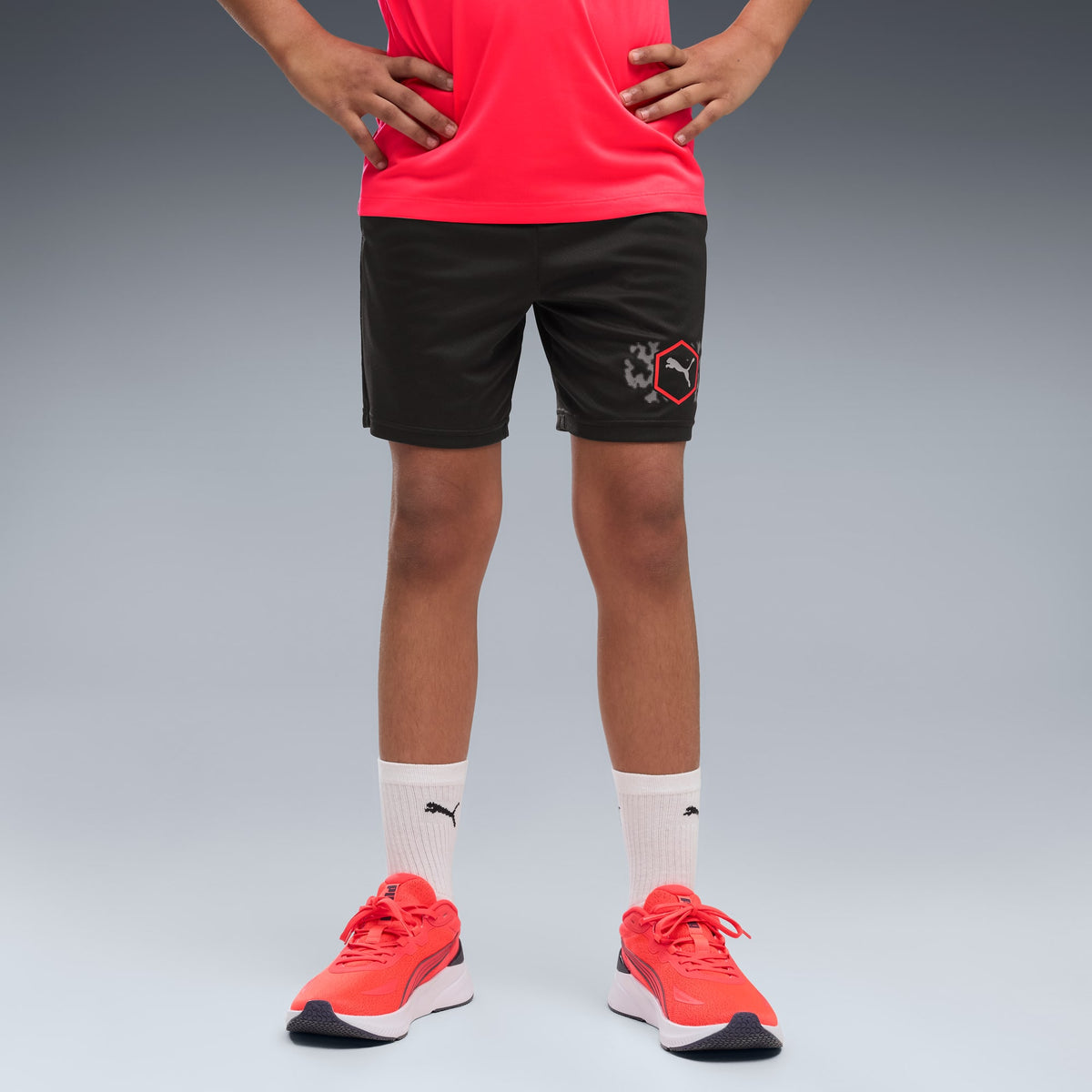 Shorts atlético juvenil Active Sports – PUMA BLACK – vista 3