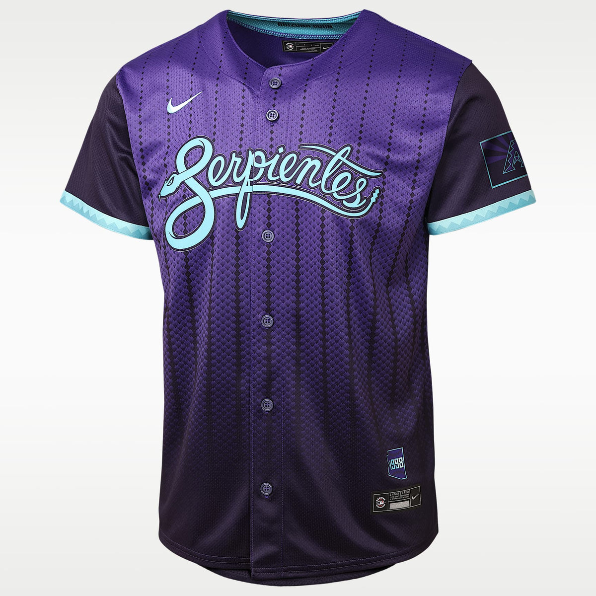 Jersey Nike Dri-FIT de la MLB Limited para niños talla grande Corbin Carroll Arizona Diamondbacks – Morado – vista 1