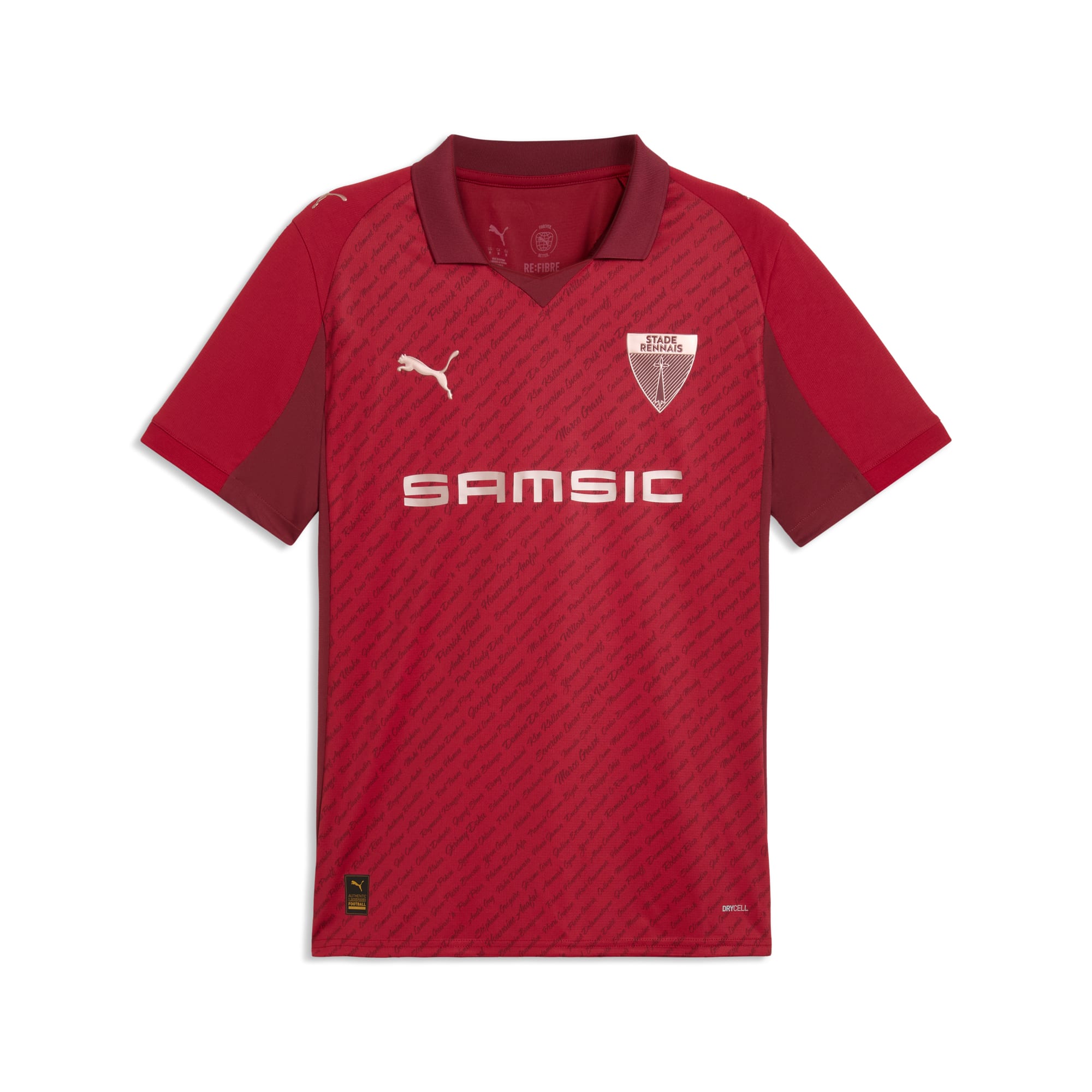 Stade Rennais F.C. Jersey de futbol juvenil 125.º – Dark Crimson-Rose Gold – vista 1