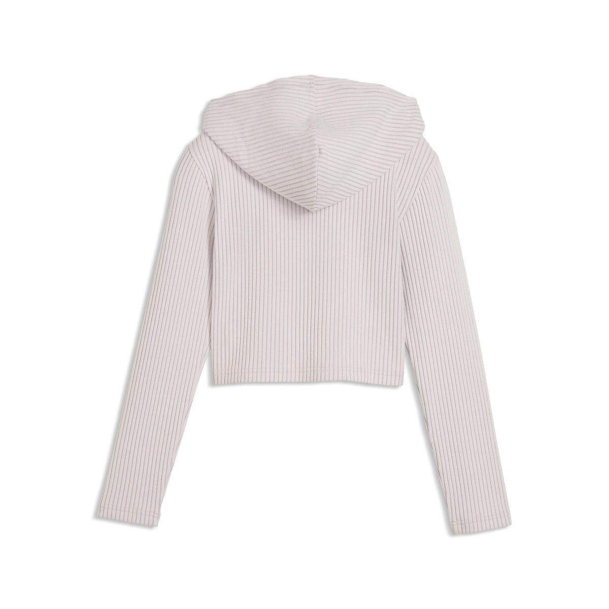 Sudadera acanalada con capucha y cremallera juvenil PUMA Essentials – Misty Pink Heather – vista 5