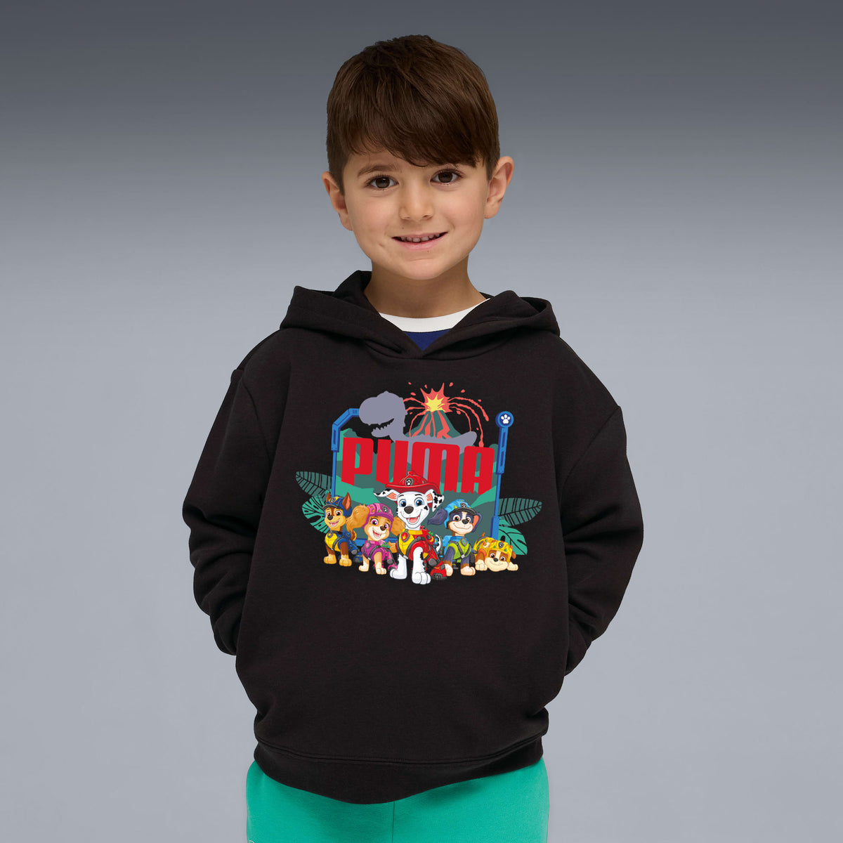 Sudadera con capucha PUMA x PAW PATROL para niños – PUMA BLACK – vista 1