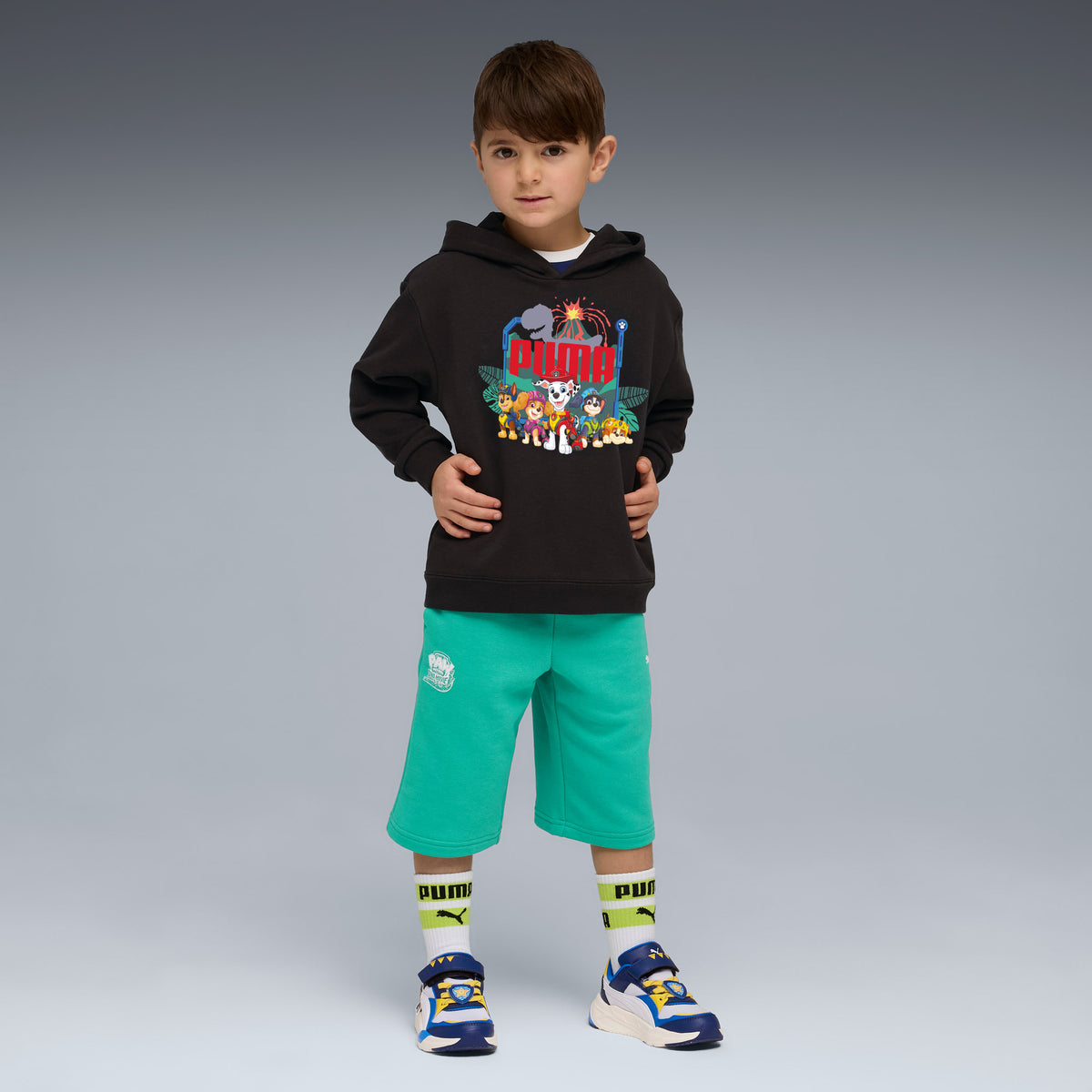 Sudadera con capucha PUMA x PAW PATROL para niños – PUMA BLACK – vista 3