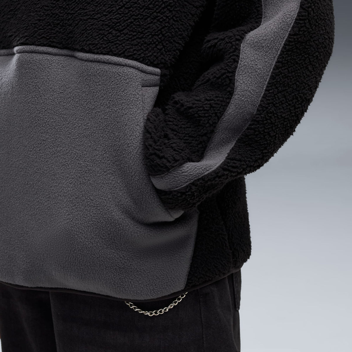 Sudadera con capucha de media cremallera juvenil Elevated Essentials Winterized – PUMA BLACK – vista 2