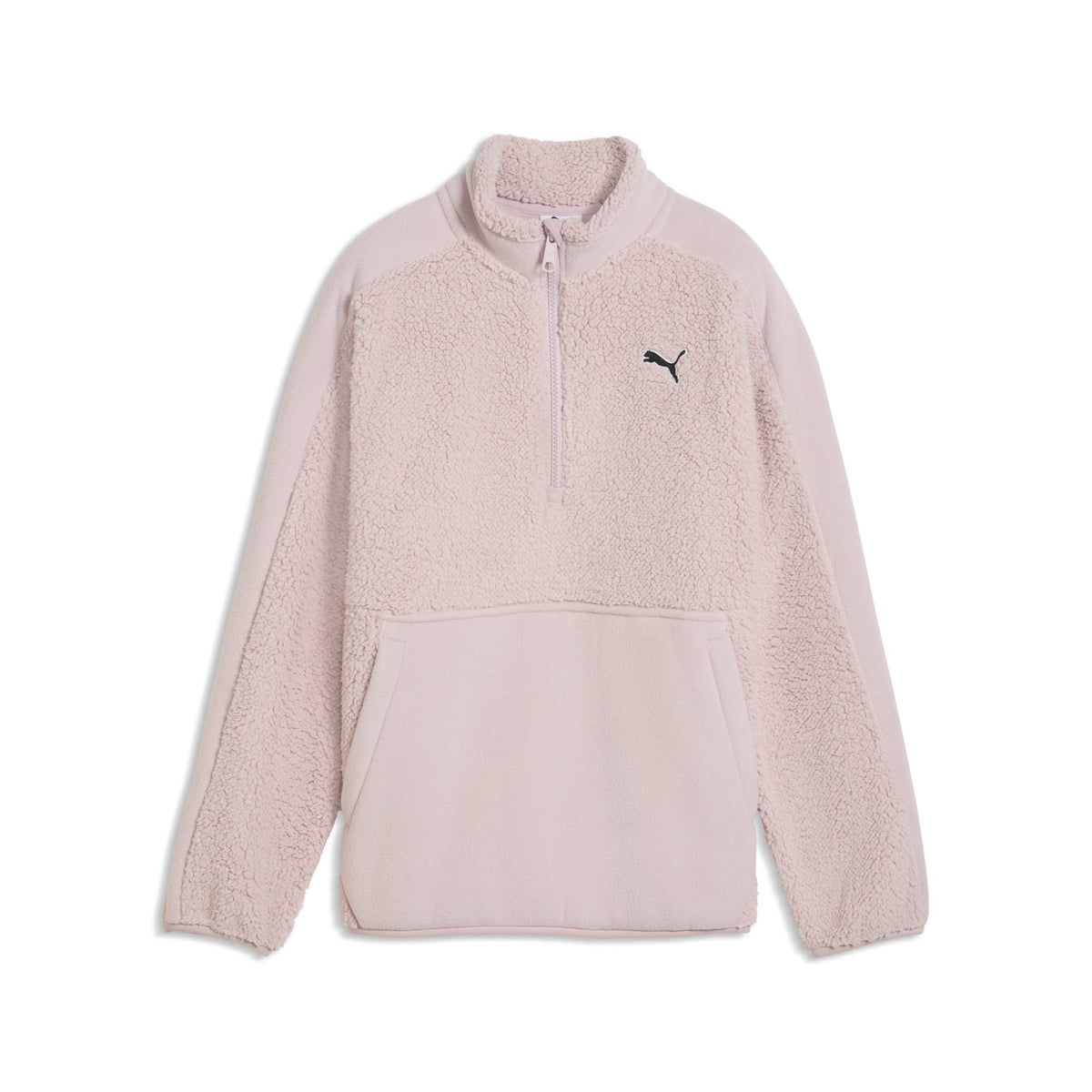 Sudadera con capucha de media cremallera juvenil Elevated Essentials Winterized – Misty Pink – vista 4