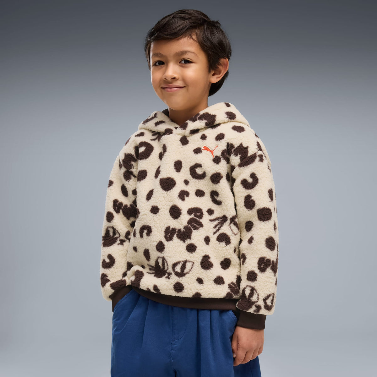 Sudadera con capucha holgada para niños Imaginary Friend – ALPINE SNOW – vista 1