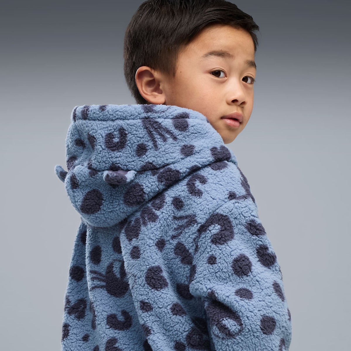 Sudadera con capucha holgada para niños Imaginary Friend – Chambray Blue – vista 2
