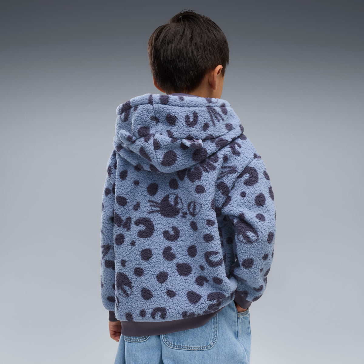 Sudadera con capucha holgada para niños Imaginary Friend – Chambray Blue – vista 4