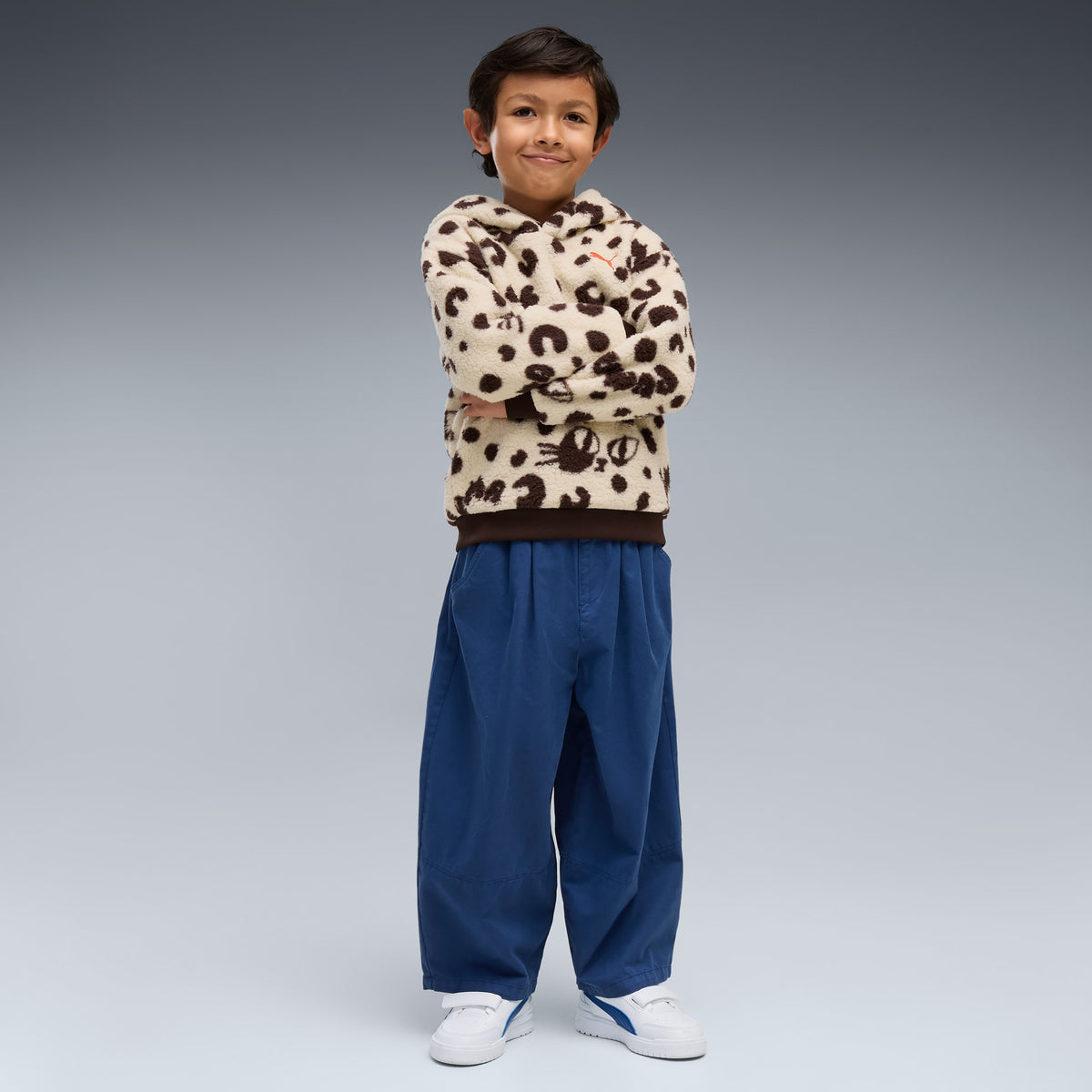Sudadera con capucha holgada para niños Imaginary Friend – ALPINE SNOW – vista 3
