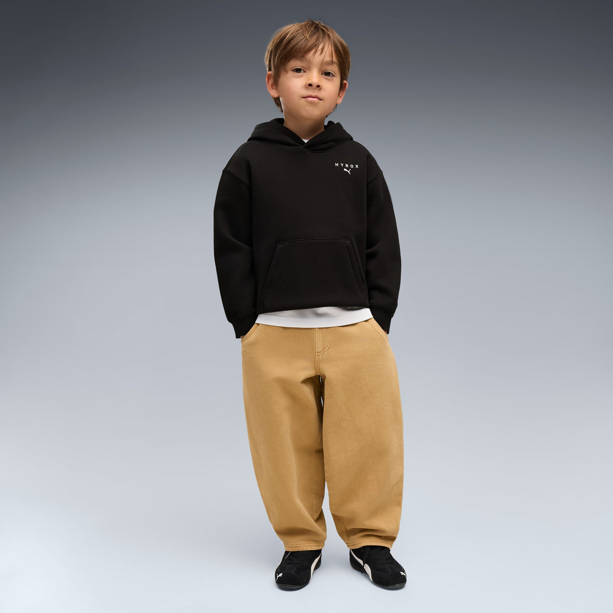Sudadera con capucha para niños PUMA x HYROX – PUMA BLACK – vista 3