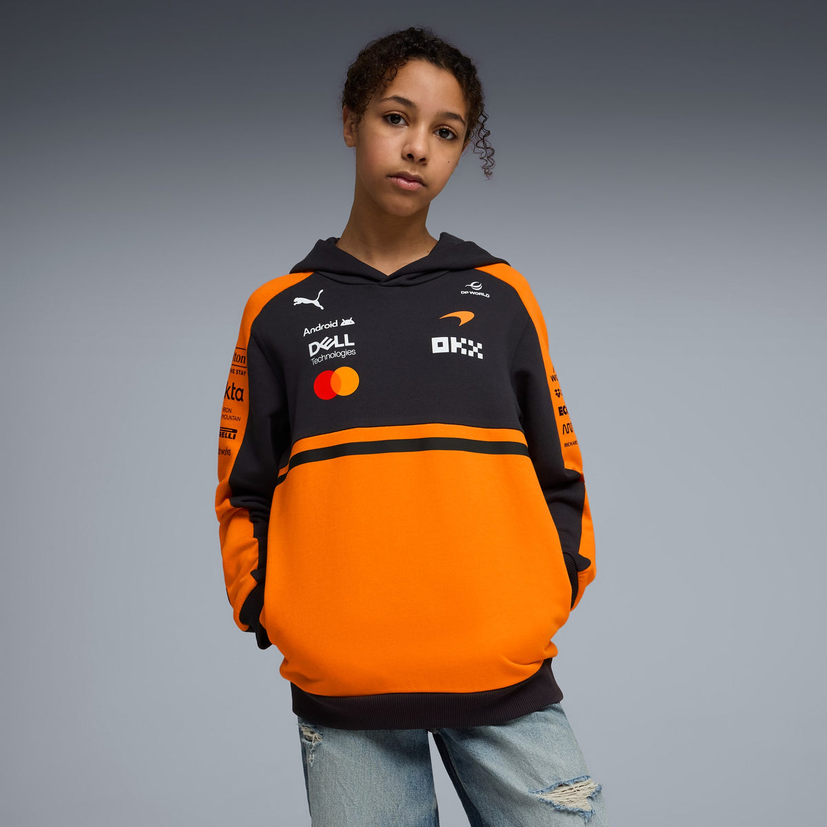 Sudadera con capucha réplica juvenil McLAREN MASTERCARD F1 TEAM – Papaya – vista 1