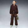 Sudadera con capucha y cremallera oversized juvenil Midnight Shadow T7 – Chocolate Fondue – vista 3